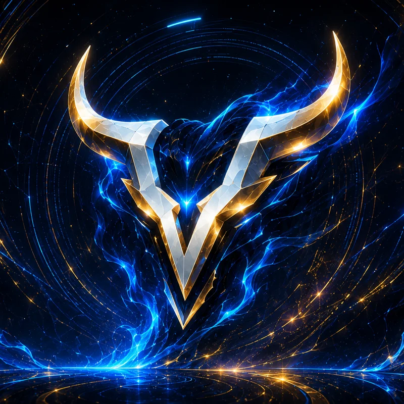 The Vyntra bull emblem wrapped in blue flame